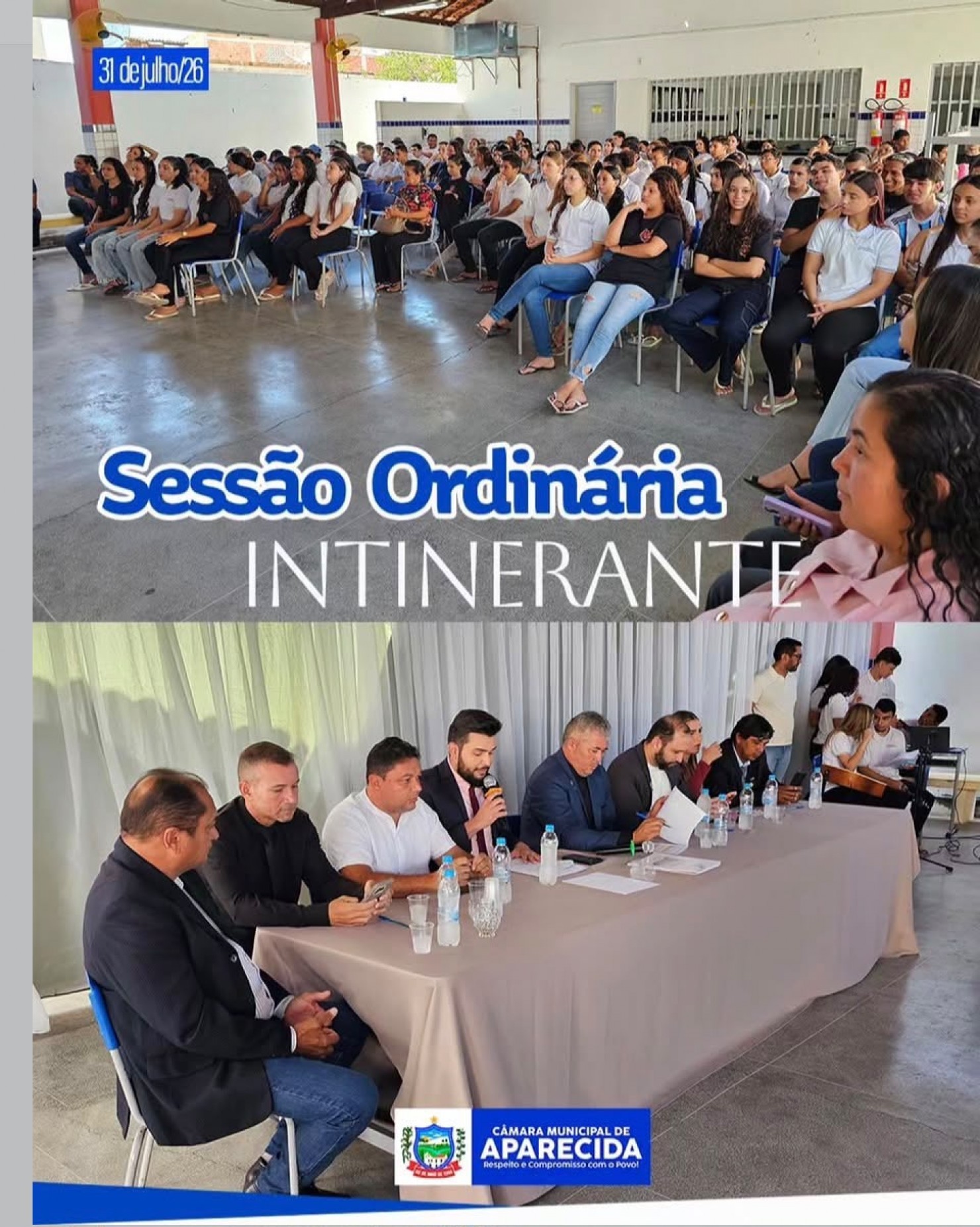 SESSAO ORDINÁRIA ITINERANTE DO QUARTO PERIODO LEGISLATIVO DA OITAVA LEGISLATURA ESCOLA ECIT DR JOSÉ GADELHA